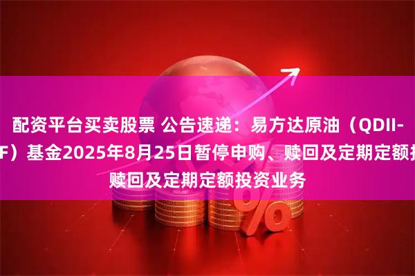 配资平台买卖股票 公告速递：易方达原油（QDII-LOF-FOF）基金2025年8月25日暂停申购、赎回及定期定额投资业务